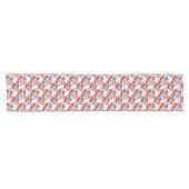 Amerikanische Blumen und Flaggen  Kurzer Tischläufer (Horizontal)