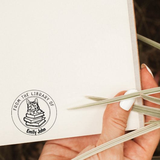 Amerikanische Bobtail Cat, Buch aus der Bibliothek Gummistempel