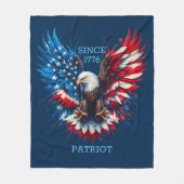 Amerikanische Bold Eagle Flaggenfarben Fleecedecke (Vorderseite)