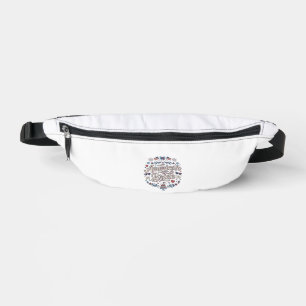 Amerikanische Braut Patriotische Hochzeit Vektor D Bauchtasche