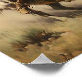 Amerikanische Brave Riding a Horse Poster (Ecke)