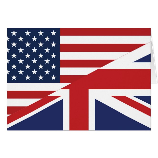 Amerikanische - Britische kombinierte Flagge (Vorderseite (Horizontal))