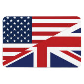 Amerikanische - Britische kombinierte Flagge Magnet (Horizontal)