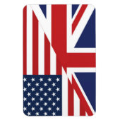 Amerikanische - Britische kombinierte Flagge Magnet (Vertikal)