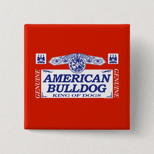 Amerikanische Bulldogge Button (Vorderseite)