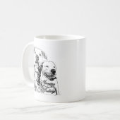 Amerikanische Bulldogge Kaffeetasse (Vorderseite Links)