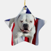 Amerikanische Bulldogge Keramikornament (Vorne)