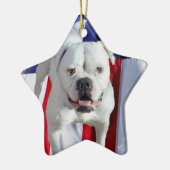 Amerikanische Bulldogge Keramikornament (Links)
