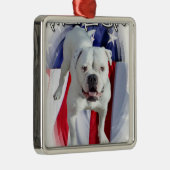 Amerikanische Bulldogge Ornament Aus Metall (Rechts)