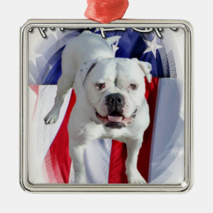 Amerikanische Bulldogge Ornament Aus Metall