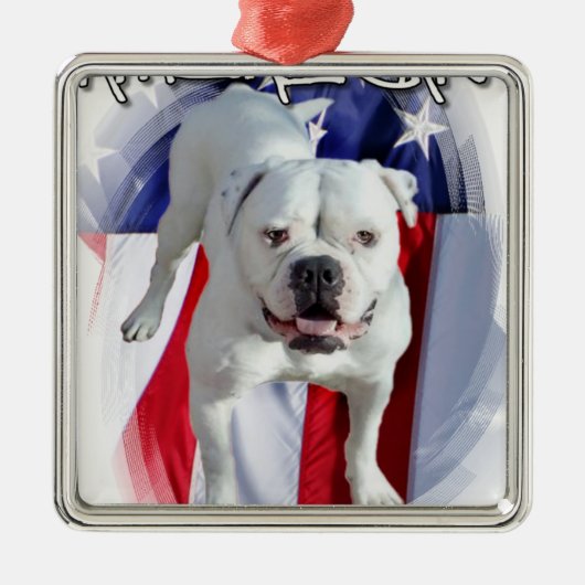 Amerikanische Bulldogge Ornament Aus Metall (Vorne)