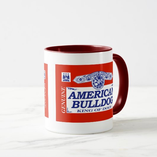 Amerikanische Bulldogge Tasse (VorderseiteRechts)