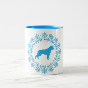 Amerikanische Bulldoggen-frohe Zweifarbige Tasse