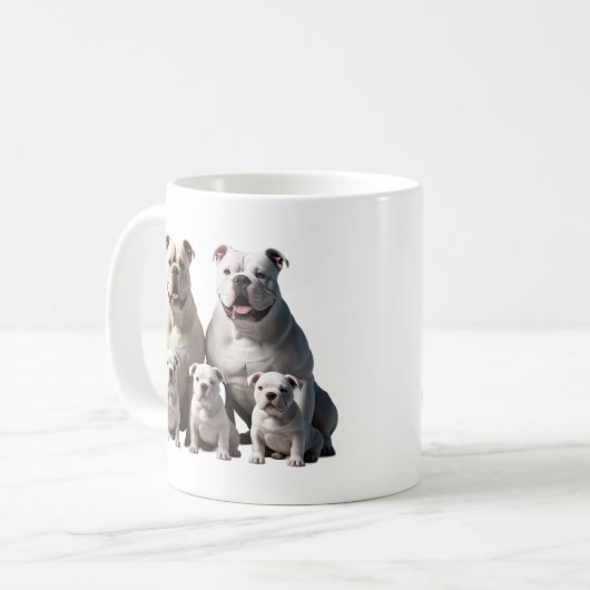 Amerikanische Bullhunde Kaffeetasse (Vorderseite Links)