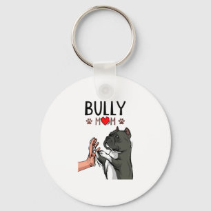 Amerikanische Bully-Mom Cute Dog Mama Lustige Frau Schlüsselanhänger
