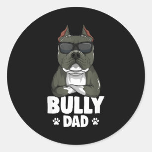 Amerikanische Bully-Väter Hunde Väter Männer Runder Aufkleber