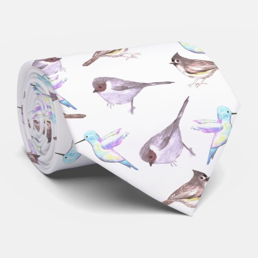 Amerikanische Buschtiere, Kolibris und getuftete G Krawatte (Gerollt)