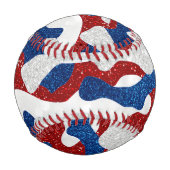 Amerikanische Camouflage 4. Juli Glitzer Baseball (Rückseite)
