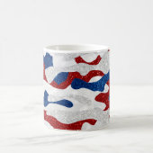 Amerikanische Camouflage 4. Juli Glitzer Kaffeetasse (Mittel)