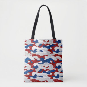 Amerikanische Camouflage 4. Juli Glitzer Tasche