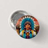 Amerikanische Chefmacht Portrait Button (Vorne & Hinten)