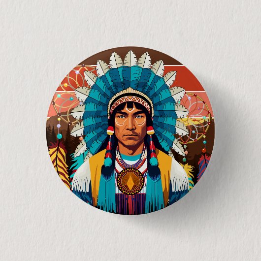 Amerikanische Chefmacht Portrait Button (Vorderseite)