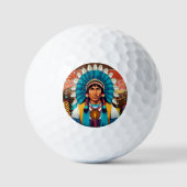 Amerikanische Chefmacht Portrait Golfball (Vorderseite)
