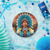 Amerikanische Chefmacht Portrait Pappteller (Party)