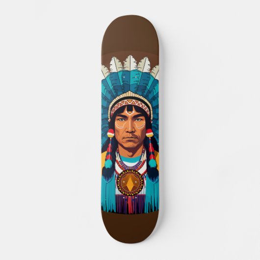 Amerikanische Chefmacht Portrait Skateboard (Vorderseite)