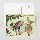 AMERIKANISCHE CHRISTMAS-KARTE. FEIERTAGSPOSTKARTE (Vorne/Hinten)