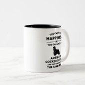 Amerikanische Cocker Spaniel Glück Zweifarbige Tasse (VorderseiteRechts)