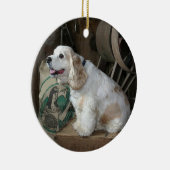 Amerikanische Cocker Spaniel Sitzgruppe Keramik Ornament (Rechts)