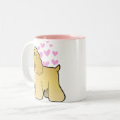 Amerikanische Cockerspaniel-Liebe Zweifarbige Tasse (Vorderseite Links)