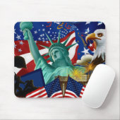 AMERIKANISCHE COLLAGE MOUSEPAD (Mit Mouse)