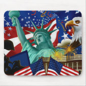 AMERIKANISCHE COLLAGE MOUSEPAD (Vorne)