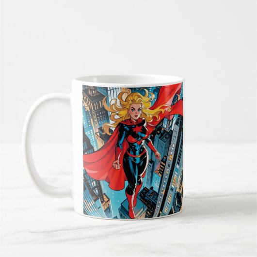 Amerikanische Comicen, Superheld der Retro-Comic Kaffeetasse (Links)