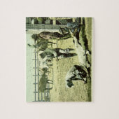 Amerikanische Cowboys, die ein Kalb, c.1900 (Foto, Puzzle (Vertikal)