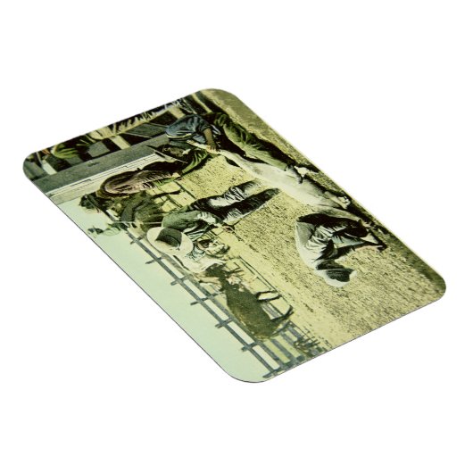 Amerikanische Cowboys, die ein Kalb markieren, c.1 Magnet (Rechte Seite)