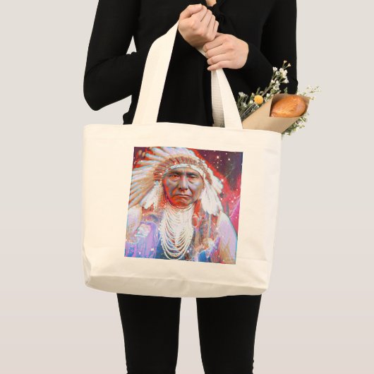 Amerikanische Crazy Horse Large Tote Bag Jumbo Stoffbeutel (Vorderseite (Produkt))