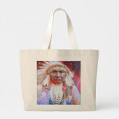 Amerikanische Crazy Horse Large Tote Bag Jumbo Stoffbeutel (Rückseite)