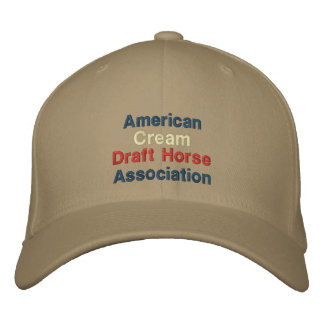 Amerikanische, Cream Draft Horse Association Cap Bestickte Baseballkappe