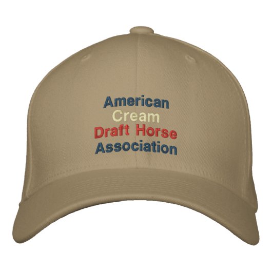 Amerikanische, Cream Draft Horse Association Cap Bestickte Baseballkappe (Vorderseite)