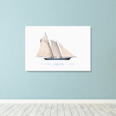 Amerikanische Cup-Yacht 'america 1851', tony ferna Leinwanddruck (Insitu (Holzboden))