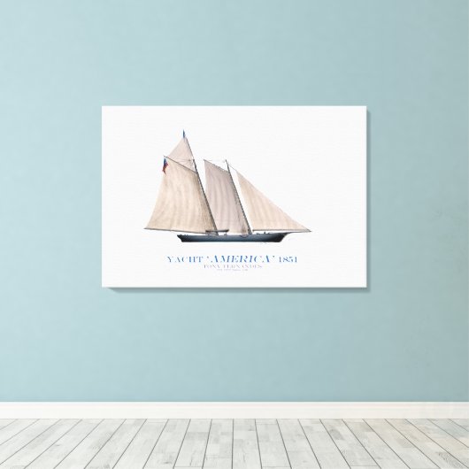 Amerikanische Cup-Yacht 'america 1851', tony ferna Leinwanddruck (Insitu (Holzboden))