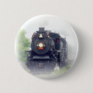 amerikanische Dampflokomotive Button