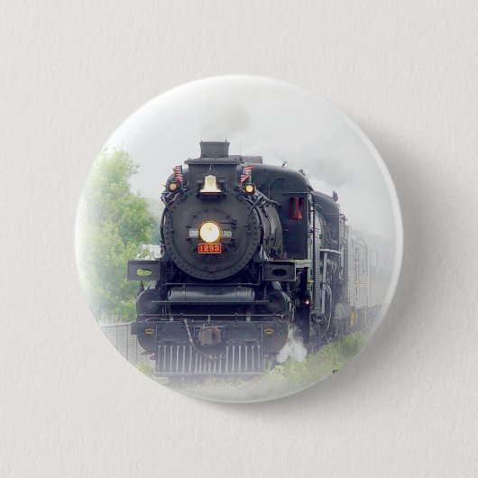 amerikanische Dampflokomotive Button (Vorderseite)