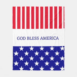 Amerikanische Dekoration! Gott segne Amerika Fleecedecke