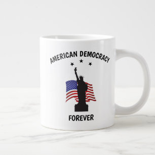 Amerikanische Demokratie für immer mit Fahne Jumbo-Tasse