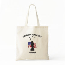 Amerikanische Demokratie für immer mit Fahne