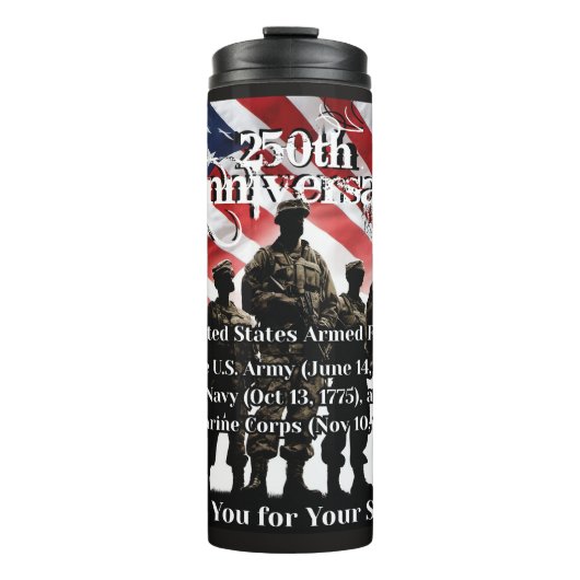 Amerikanische Dienstflagge Thermosbecher (Vorderseite)